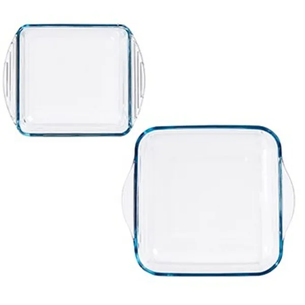 Set of Kitchen Dishes Pasabahce Borcam Squared 1040 ml 25,5 x 6 x 22 cm (4 Units)