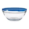 Round Lunch Box with Lid Pasabahce Chefs Blue 2,5 L (4 Units)