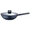 Wok Pan Masterpro Indigo Black Aluminium (Ø 28 cm)