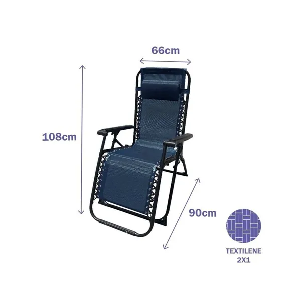 Folding Chair Marbueno 90 x 108 x 66 cm Blue