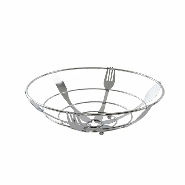 Vaisių dubuo DKD Home Decor Sidabras Metalinis Plastmasinis