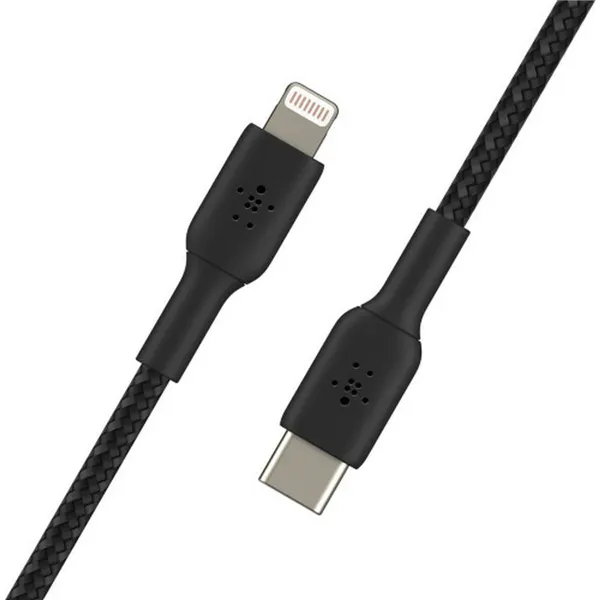 USB-C to Lightning Cable Belkin CAA004BT2MBK Black 2 m