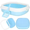 Kaķu tualete + lāpstiņa Springos PA0245 40x33x11 cm, blue