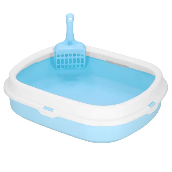 Kaķu tualete + lāpstiņa Springos PA0245 40x33x11 cm, blue