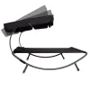 Double Garden Lounger with Adjustable Canopy, Black Springos GF2000