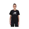Women’s Short Sleeve T-Shirt New Balance SPORT ESSENTIALS JERSEY LOGO WT41502 Black (XS)