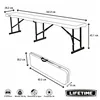 Bench Lifetime Foldable White 183 x 29 x 42 cm