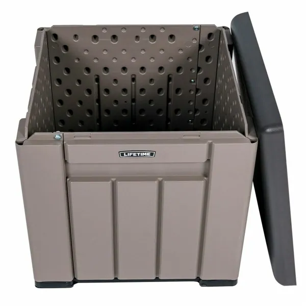 Storage Box with Lid Lifetime Grey 51,2 x 51,2 x 50,8 cm