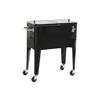Portable Fridge DKD Home Decor 74 x 43 x 83 cm Black Steel Aluminium polypropylene 56 L