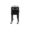 Portable Fridge DKD Home Decor 74 x 43 x 83 cm Black Steel Aluminium polypropylene 56 L