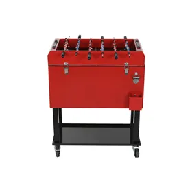 Portable Fridge Home ESPRIT Black Red Metal 71 x 62 x 85 cm