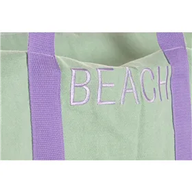 Beach Bag Home ESPRIT Blue White Green polialgodon 60 x 38 x 38 cm (3 Units)