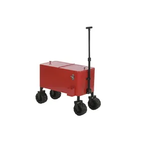 Portable Fridge Home ESPRIT Black Red Metal polypropylene 88 X 39 X 120 CM