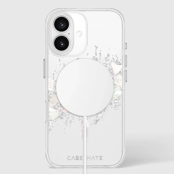 Case-Mate Karat MagSafe - Case for iPhone 16 with Pearl Inlay (A Touch of Pearl)