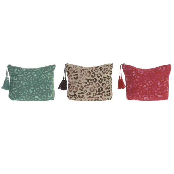 Travel Vanity Case Home ESPRIT Brown Green Pink Mediterranean 20 x 5 x 25 cm (3 Units)