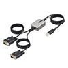 USB Cable Startech 2P6FFC-USB-SERIAL Black Grey