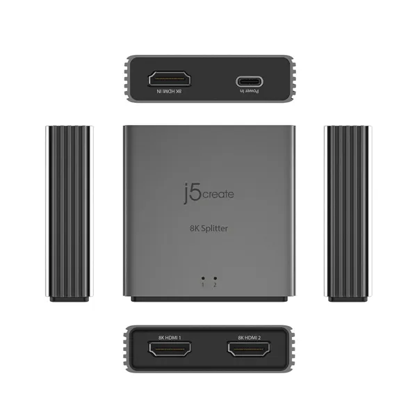 USB Cable j5create JDSH812-N Grey