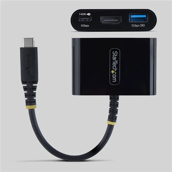 USB Cable Startech 168B-USBC-MULTIPORT Black