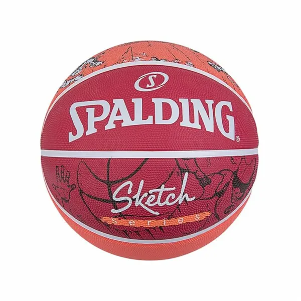 Basketball Ball Spalding Sketch Dribble Red Natural rubber (Size 7)