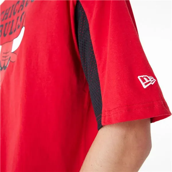 Men’s Short Sleeve T-Shirt New Era NBA MESH PANEL OS TEE CHIBU 60435481  Red (L)
