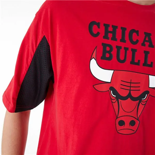 Men’s Short Sleeve T-Shirt New Era NBA MESH PANEL OS TEE CHIBU 60435481  Red (M)