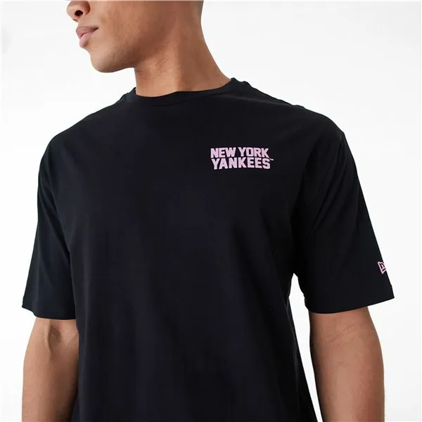 Short-sleeve Sports T-shirt New Era  WORDMARK OS TEE NEYYAN 60435524  Black (M)