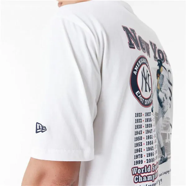Men’s Short Sleeve T-Shirt New Era MLB PLAYER GRPHC OS TEE NEYYAN 60435538 White (L)