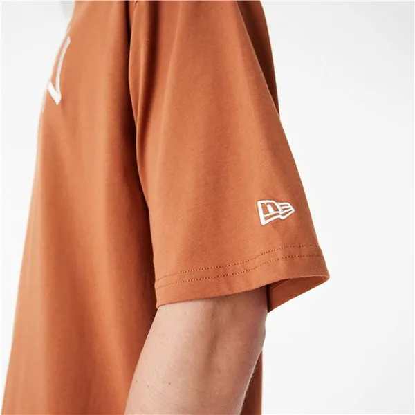 Short-sleeve Sports T-shirt New Era LEAGUE ESSNTLS LC OS TEE NEYYAN 60435552 Brown (M)