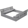 Wooden sandbox Springos SB120P 120x120cm Gray
