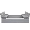 Деревянная песочница Springos SB120P 120x120 см Серая