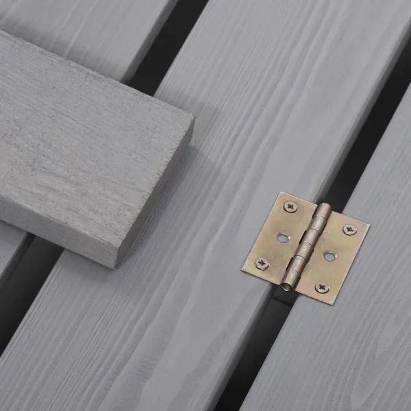 Деревянная песочница Springos SB120P 120x120 см Серая