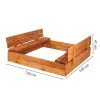 Kinnine liivakast pinkide, presendi ja fliisiga Springos SB120SET 120x120 cm