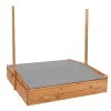Puinen hiekkalaatikko Springos SB120RSET 120x120cm