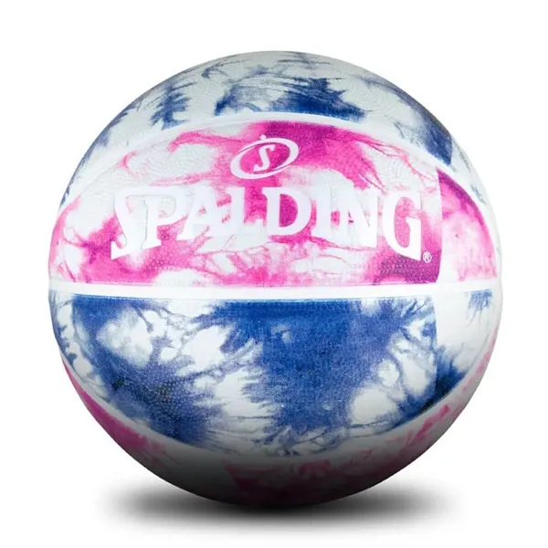 Basketball Ball Spalding Tie Dye Sz6 Purple 6 Natural rubber (Size 6)