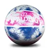 Basketball Ball Spalding Tie Dye Sz6 Purple 6 Natural rubber (Size 6)