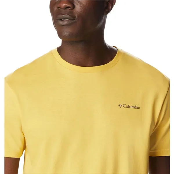 Men’s Short Sleeve T-Shirt Columbia 1834041742 Yellow