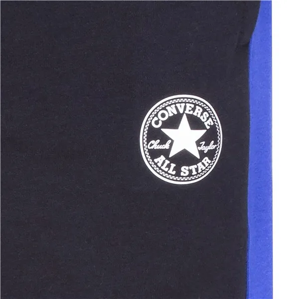 Long Sports Trousers Converse Throwback Side Stripe Black