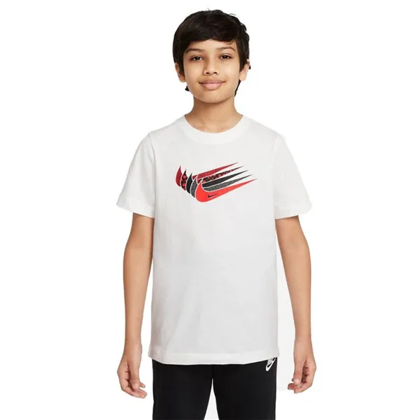 Child's Short Sleeve T-Shirt Nike DO1824-100 White (7-8 Years)