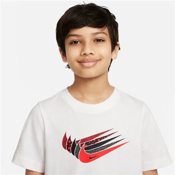 Child's Short Sleeve T-Shirt Nike DO1824-100 White (7-8 Years)
