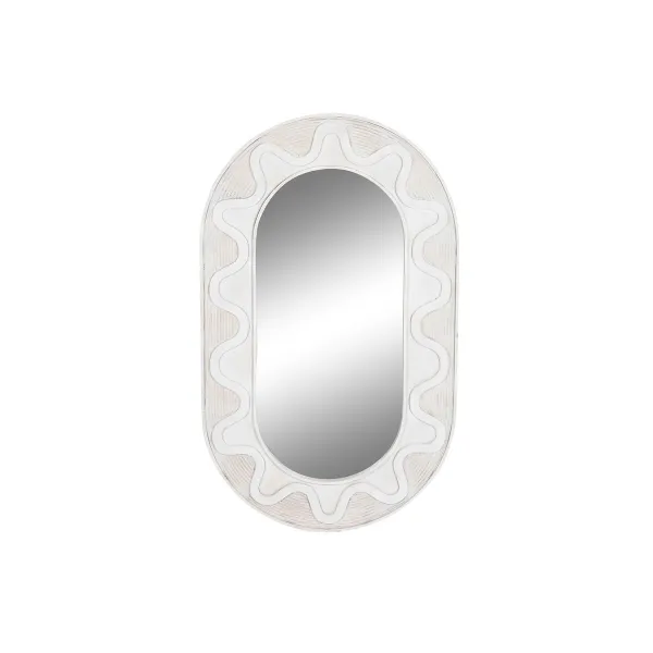 Seinapeegel DKD Home Decor Valge