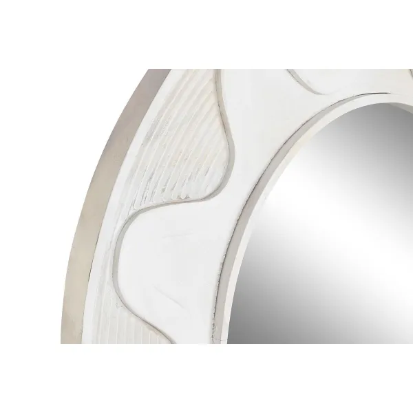 Seinapeegel DKD Home Decor Valge