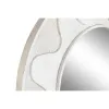 Sienas spogulis DKD Home Decor Balts