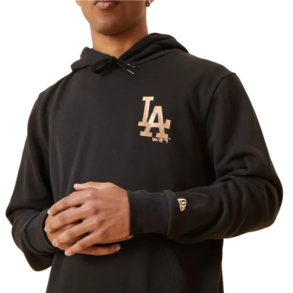 Men’s Hoodie New Era LA Dodger Metallic Logo Black M Black