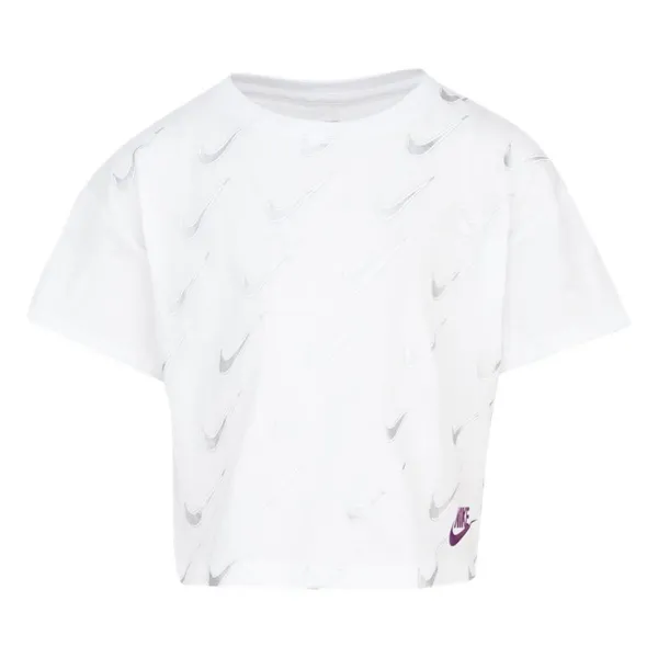 Child's Short Sleeve T-Shirt Nike 36I352-001 White