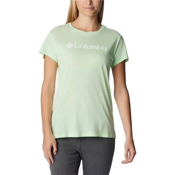 Women’s Short Sleeve T-Shirt Columbia 1992134372 Light Green