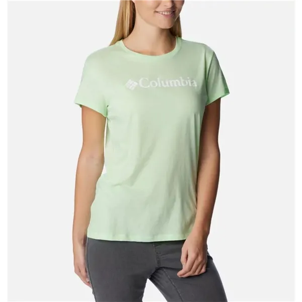 Women’s Short Sleeve T-Shirt Columbia 1992134372 Light Green