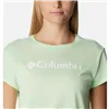 Women’s Short Sleeve T-Shirt Columbia 1992134372 Light Green