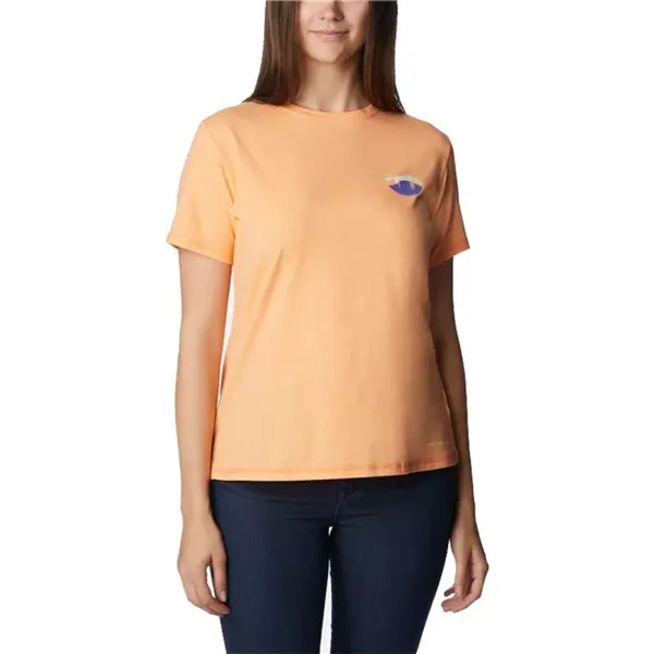 Women’s Short Sleeve T-Shirt Columbia 1998133812 Salmon (XS)