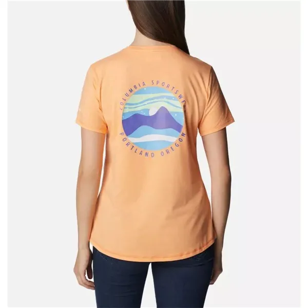 Women’s Short Sleeve T-Shirt Columbia 1998133812 Salmon (XS)