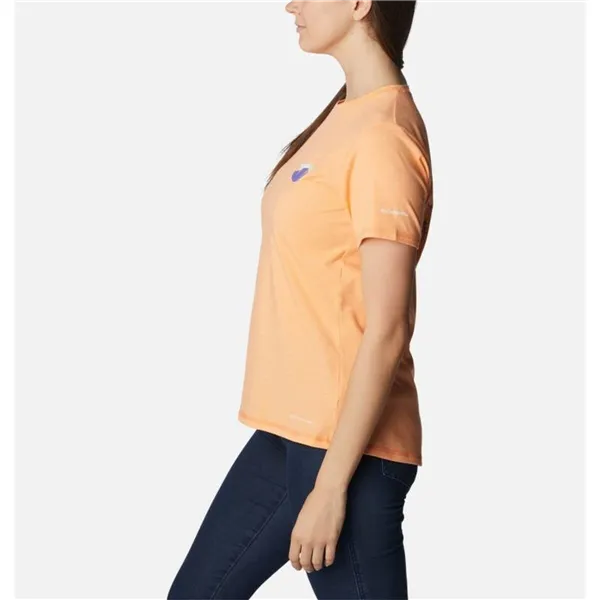 Women’s Short Sleeve T-Shirt Columbia 1998133812 Salmon (XS)